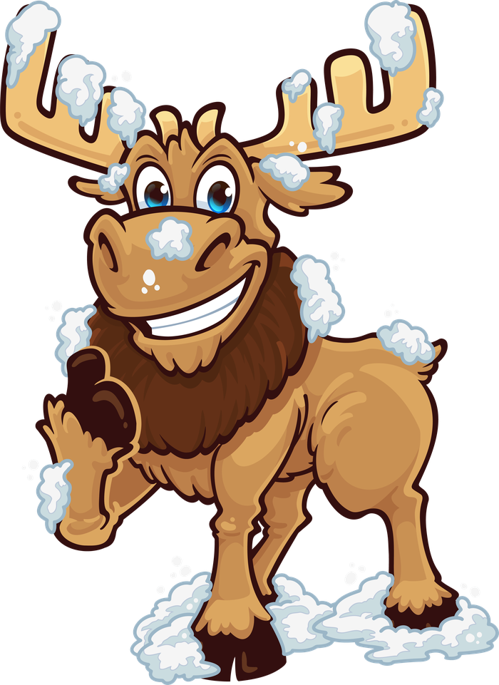 Maine Foam Parties mascot moose